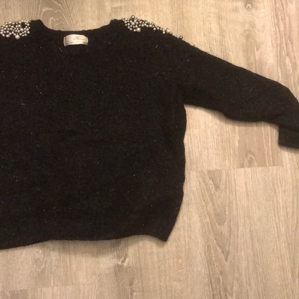 Pearl beaded sweater
